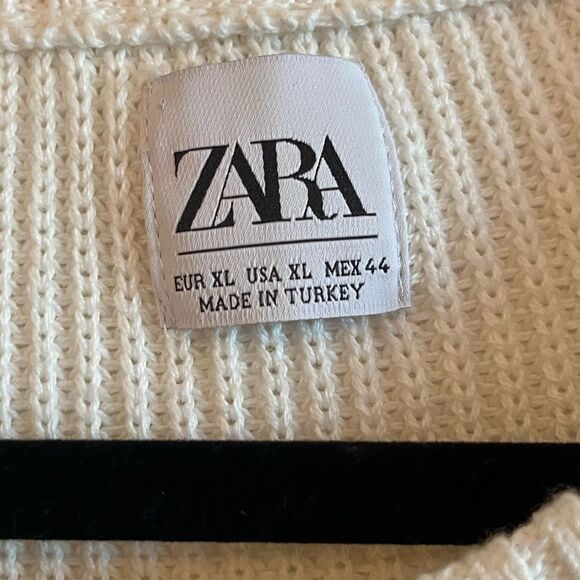 Zara cotton knit primary colour block sweater - Picture 5 of 8
